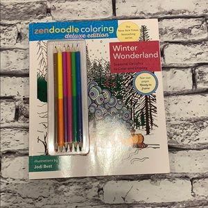 Coloring book with pencils